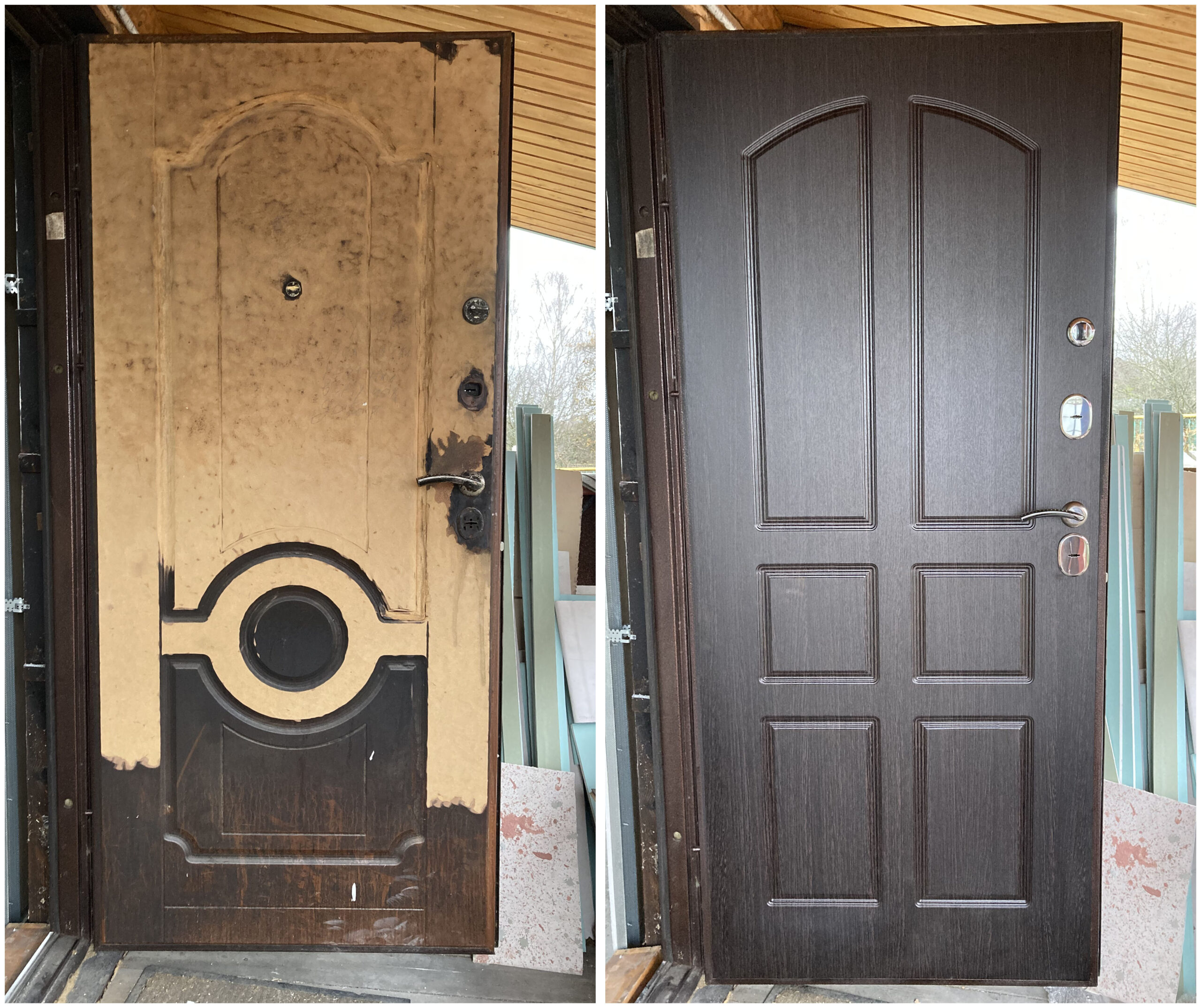 Обивка деревянных дверей: основные этапы